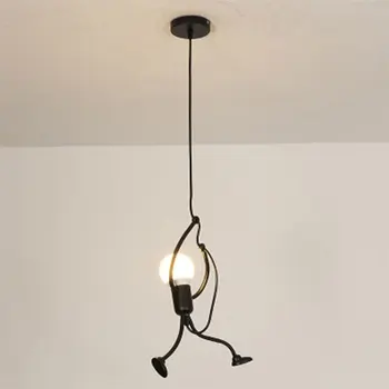 

Funny LED Light Modern Universal Black E27/E26 Bulb Holder Decoration Light Bulb Durable Pendant Lamp