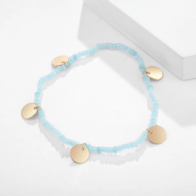 主图_Bohemian_Blue_Beads_Anklets_Bracelets_Simple_Gold_Color_Round_Sequins_Pendant_Anklets_For_Female_ (4)
