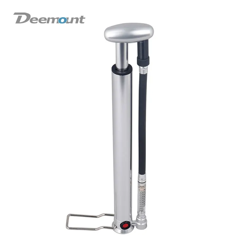 

Deemount Bicycle Pump 160PSI CNC Anodized Alloy Barrel W/ Bleeder Floor Pedal External Hose Presta Schrader Valve F/V A/V