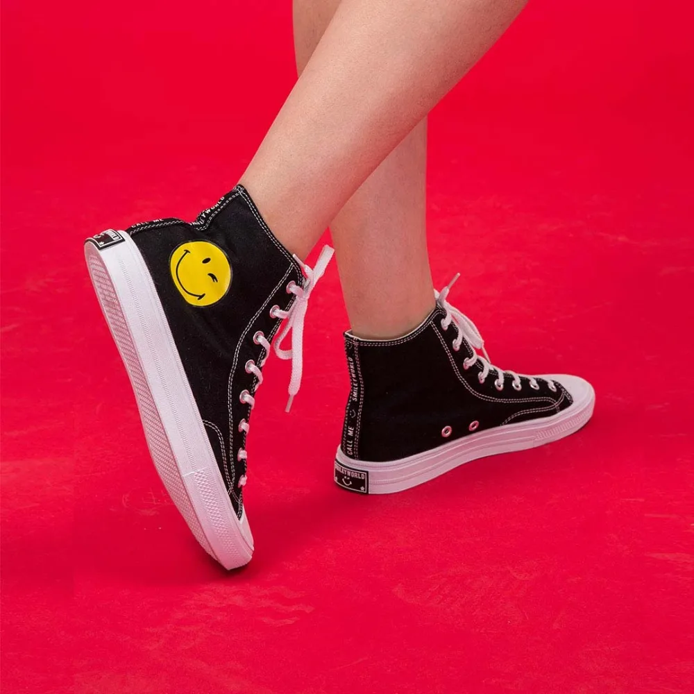 

Original Xiaomi Mijia TSMLXLT Fashion Smiling Face High Top Canvas Shoes Classic Sneakers Casual Shoes Flats Shoes Drop shipping