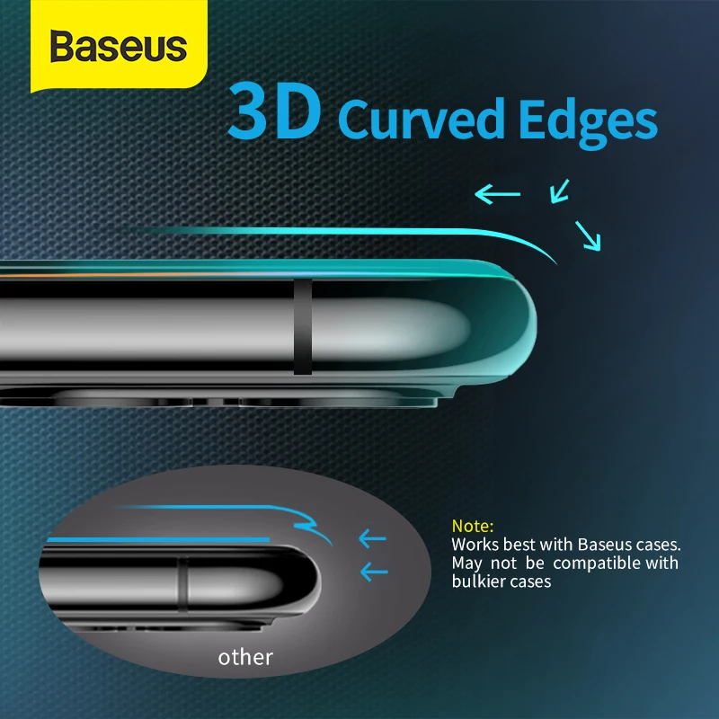 Baseus Tempered Glass For iPhone 13 12 11 Pro Max Screen Protector For iPhone X Tempered Glass Full Cover Screen Protector Glass