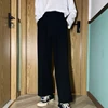 Men Casual Pants Solid Simple Large Size 3XL Button Fly Chic Mens Korean Style Straight Trousers All-match Ankle-length Loose ► Photo 2/6