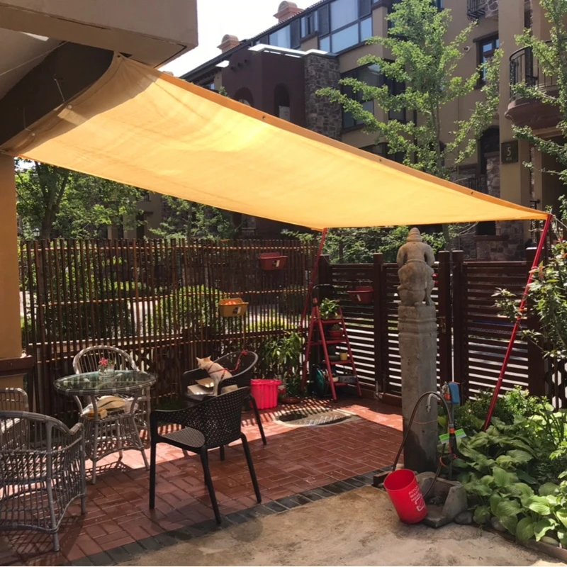Thick 96% Sun Shade Rate Sunshade Net Lightly Yellow Window Awning Sail Anti-UV Garden Yard | Дом и сад