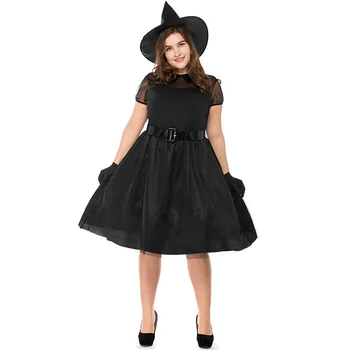 

Halloween Carnival Party Black Witch Costume Witch Costumes princess Women Adult Adulto Fantasia Dresses