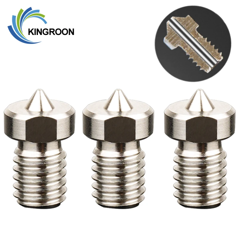 KINGROON E3D V5 V6 Nozzle M6 Thread 0.2mm 0.4mm Titanium Alloy Nozzles 3D Printer Extruder Hotend for 1.75mm Filament | Компьютеры и
