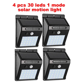 

30 LED luz Solar Wall Lamp Outdoor PIR Motion Sensor Waterproof street Garden solar Light outdoor Path Emergency Safety Lighting