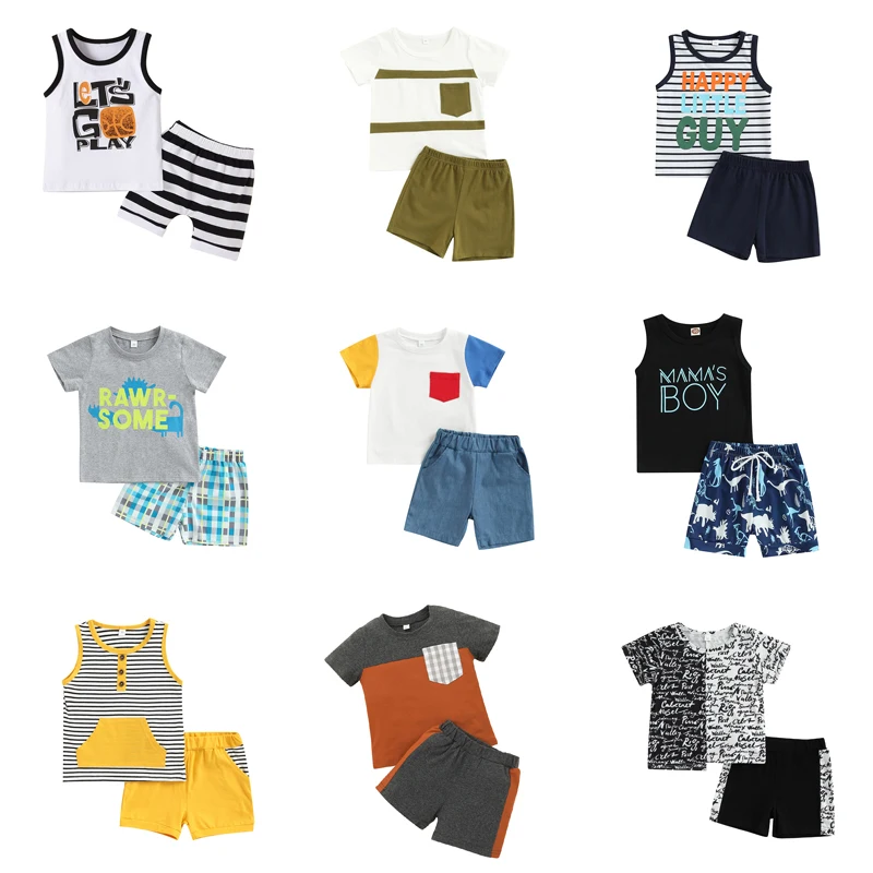 15y Summer Newborn Baby Boys Clothes Children Clothing Set For Kid