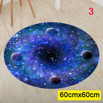 

Starry Round Area Rug Outer Space Galaxy Universe Star Non Slip Round carpet Rug Bedroom kilimas Living Room koberec H99F