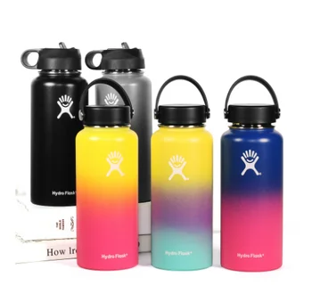 

2020 New Hydro Flask Water Bottle with Straw Hydroflask Stainless Steel Water Bottles 18/32oz Outdoors Sports Drink Bottle