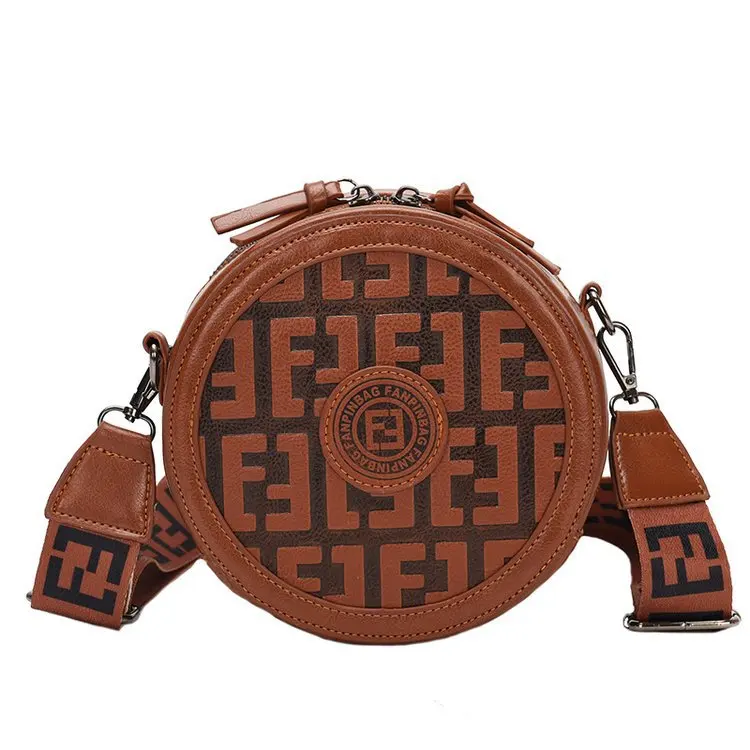 

2019 Spring Lettered Small round Bag Casual Cross-body Fashion Small WOMEN'S Bag a Generation of Fat WOMEN'S Bag