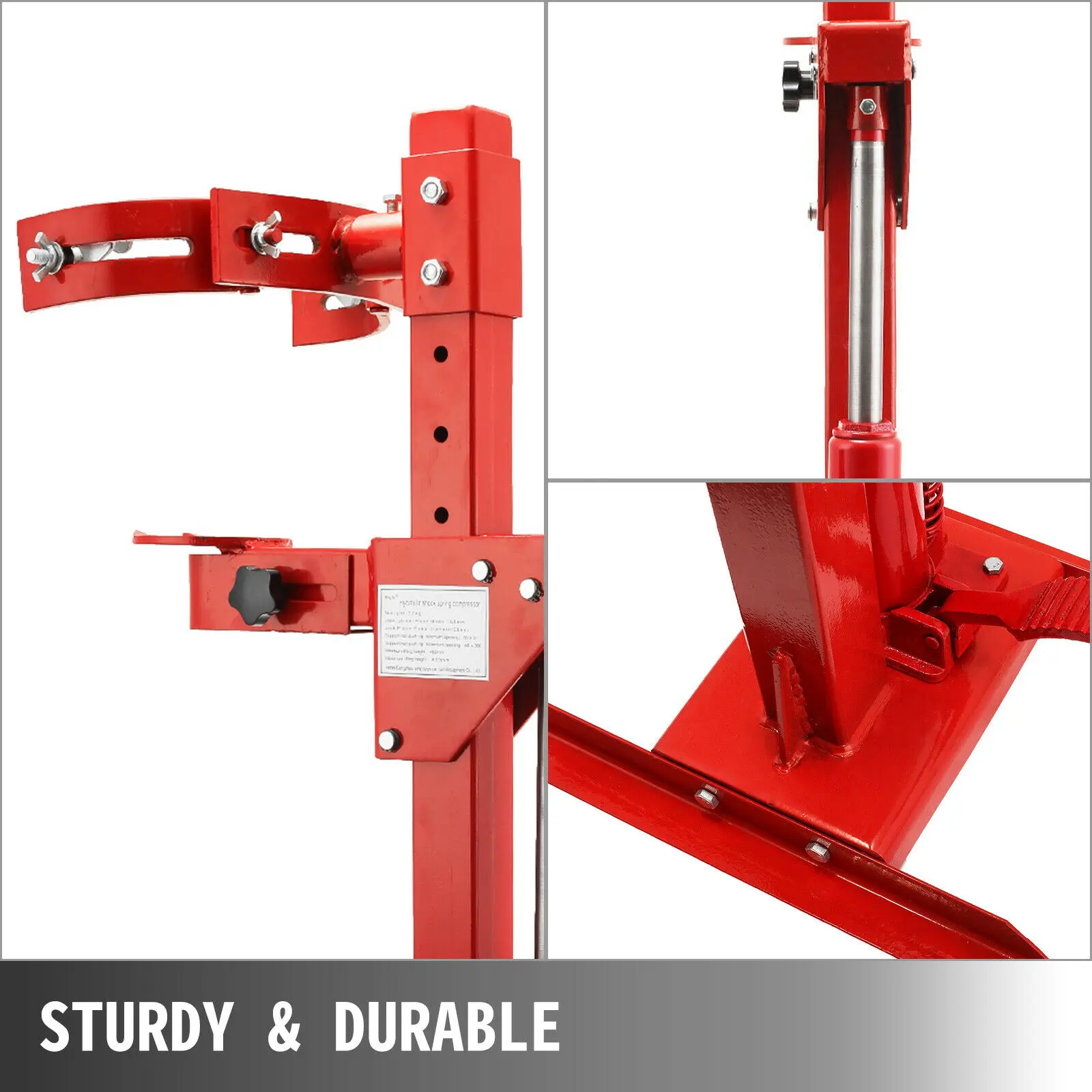 US $109.99 VEVOR 1Ton Car Coil Spring Compressor 2200Lbs Auto Strut Hydraulic for Car Repairing Spring Removing Tool RedYellow