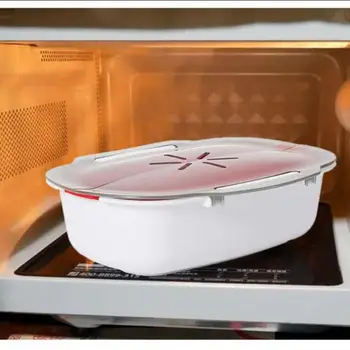 

Kitchen Tool Cookware Safe Food Grade PP Non-toxic Microwave Steamer Basket Fish Food Microwave Oven Steamer Steaming Dish