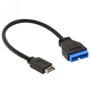 

USB 3.1 Adapter Cable Black Durable Accessories Type-E To 20 Pin Connector Long Extension Transfer 20cm For ASUS Motherboard