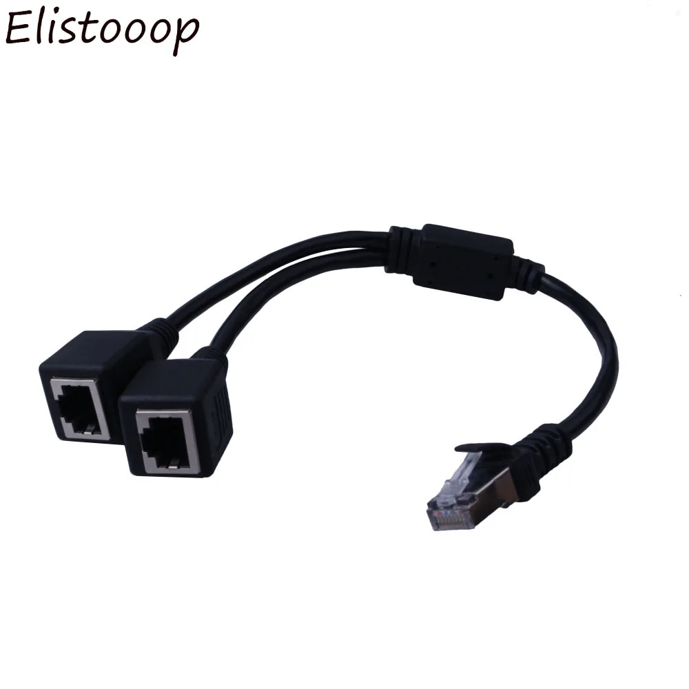 RJ45 Ports Ethernet Network Splitter 1 Male to 2 Female Ways Connector Extension Cable Router LAN Plug Adapter | Электроника