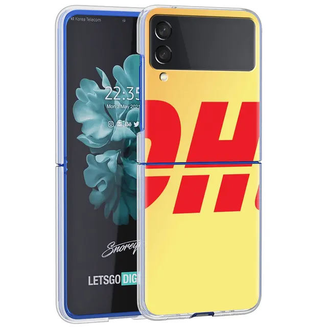 Dhl Express Hot Clear Hard PC Case for Samsung Galaxy Z Flip 3 5G Plastic Phone Coque Folding Splitting for Z Flip 3 Cover Shell H08