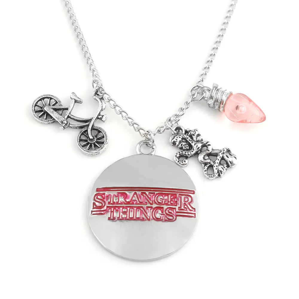 

Science Fiction Thriller American TV Series Stranger Things Necklace Little Pendant Attached Chain For U.S. Drama Fans Jewelry