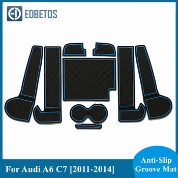

Gate Slot Pad Non-Slip Mats For Audi A6 C7 2011 2012 2013 2014 Pre-facelift Non-Slip Mats Interior Door Pad/Cup