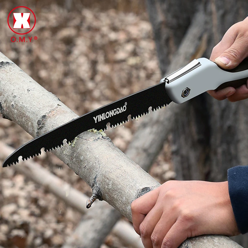 Складная ручная мини-пила OMY с ручкой из термопластичной резины | Инструменты