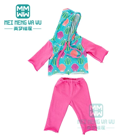 Детская Одежда для куклы, подходит 43 см, аксессуары для новорожденных, модная розовая спортивная одежда, повседневный костюм - Цвет: M--433--A