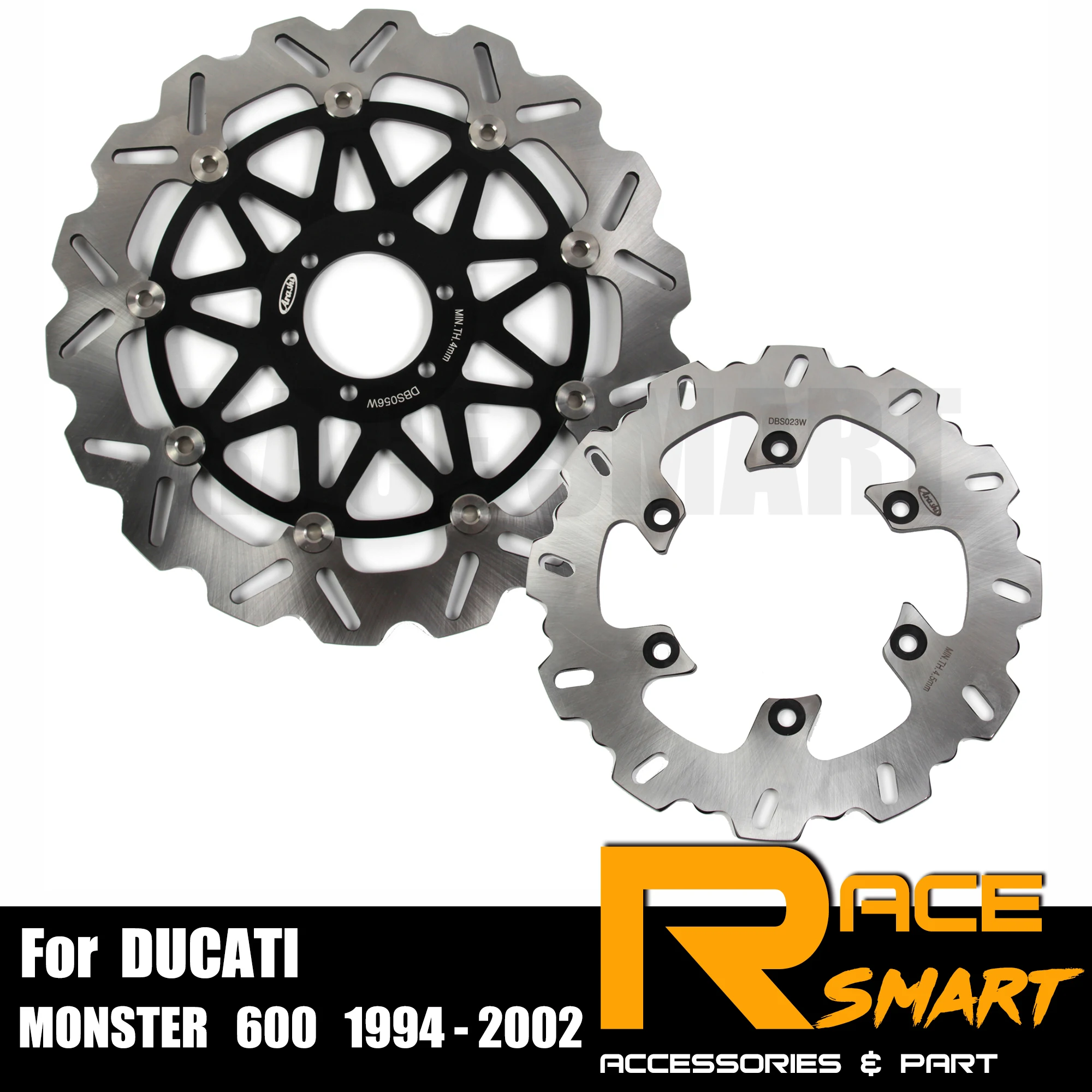 

Motorcycle CNC Front and Rear Brake Rotor For DUCATI MONSTER 600 1994 - 2002 Floating Motorcycles Brake rotors 1999 2000 2001