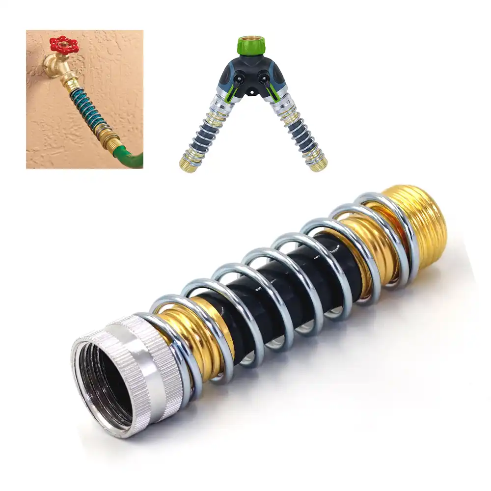 Garden Hose Extension Adapter Hose Kink Protector with Coil Spring Adapter