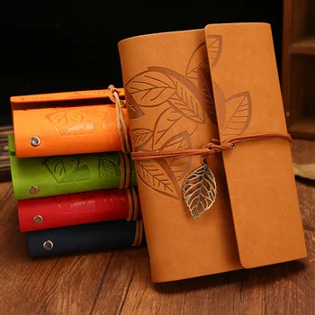 

Yiye Zhiqiu Retro Loose-leaf Notebook Nostalgic Creative Travel Hand-Painted Kraftpaper Xiaoqing Novice Account Laptop