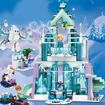 

Technic New Elsa Anna Castle Heartlake City Compatible With Gilr Friends Building Block Brick Toys For Children Gifts 43172