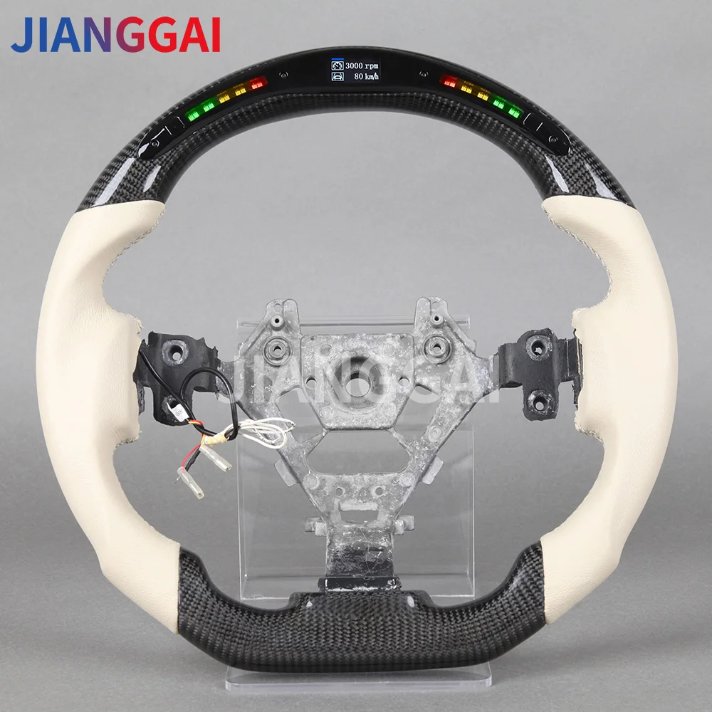 

СВЕТОДИОДНЫЙ Автомобильный руль из углеродного волокна, перфорированная кожа, подходит для Nissan Classic Sylphy 2006-2009