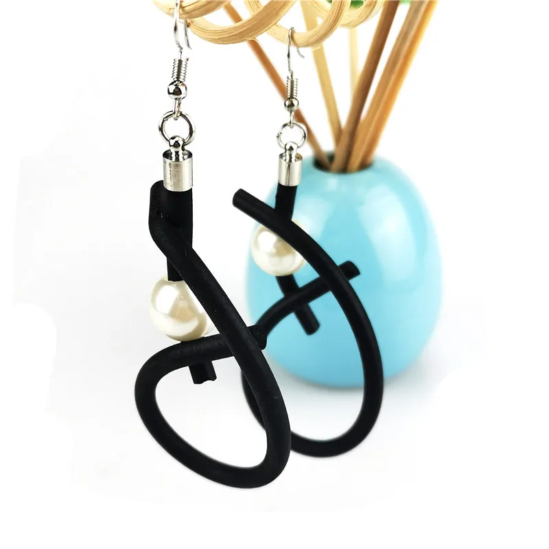 UKEBAY New Designer Original Handmade Jewelry Women Drop Earrings Pearl Jewelry Geometrice Strange A Pair Of Earrings Gift Wife