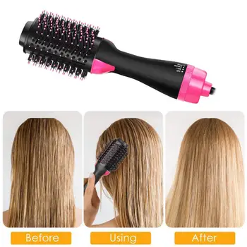 

Multi-functional Hot Air Anion Hair Dryer Comb Straightener Curler Beauty Tool Straightener Comb Curling brush hair styling tool