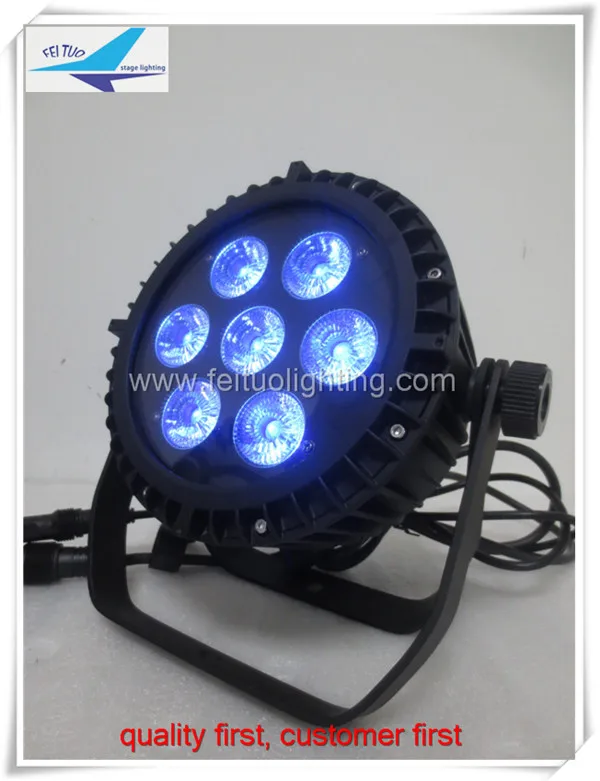 8 шт./лот+ flycase открытый DJ 7x10 Вт rgbw со звуком dmx512 IP65 водонепроницаемый эффект освещения