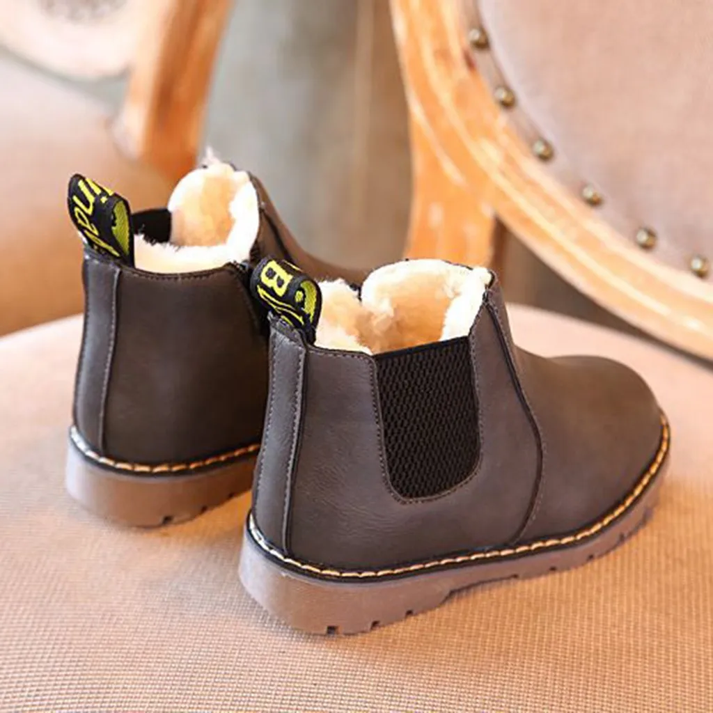 Ботинки для девочек; ботинки для малышей; зимние ботинки для мальчиков и девочек; Теплые ботильоны на молнии; детская обувь; Zapatos Botas Nina