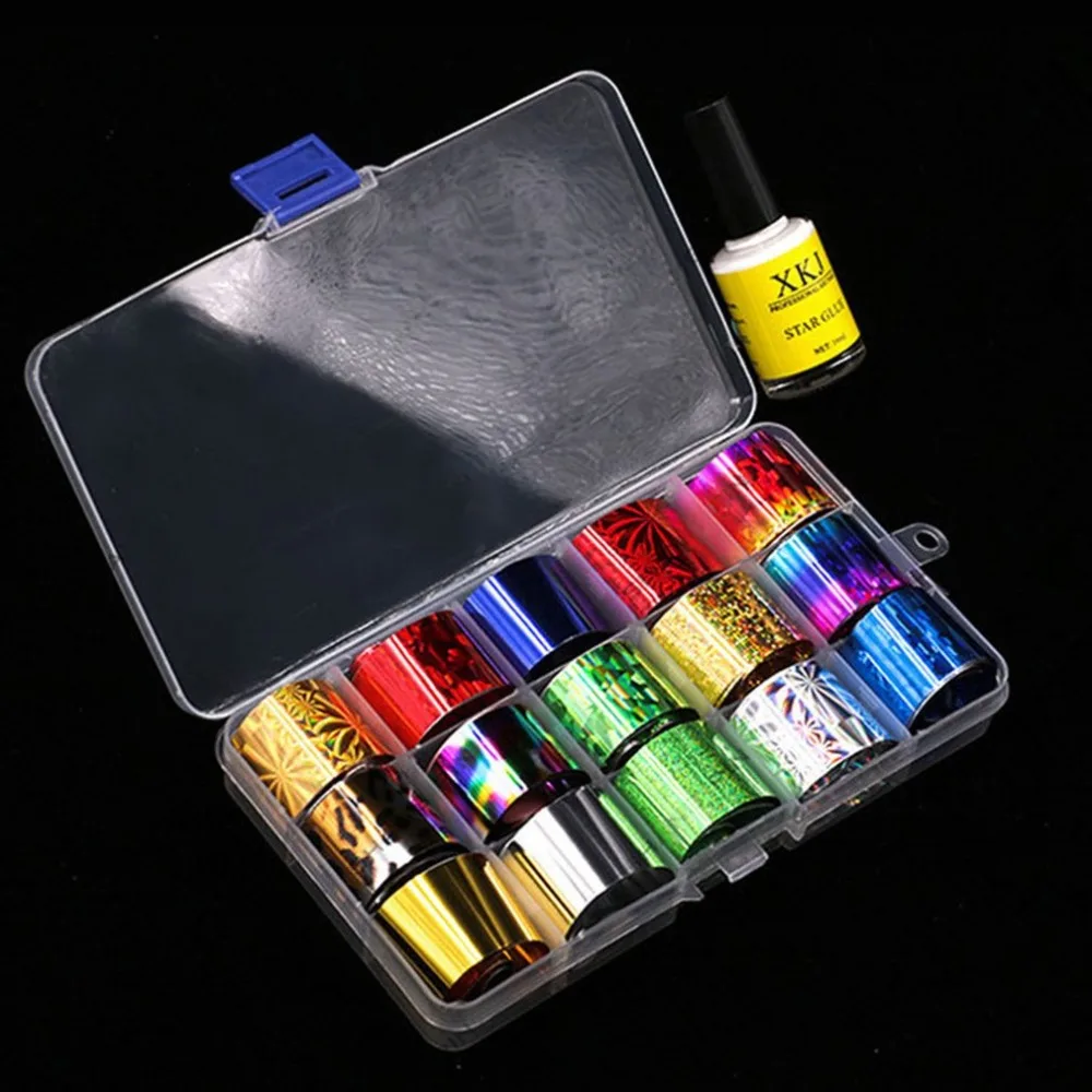 2018 блестящая Звездная бумага набор геля для дизайна ногтей УФ светодиодный гель