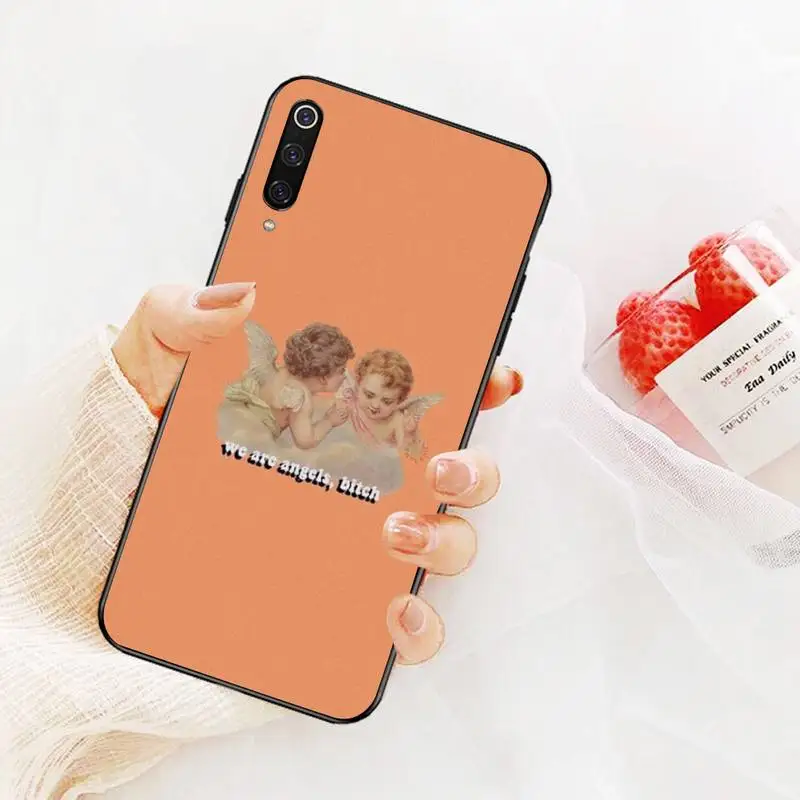 PENGHUWAN Renaissance angels hand Aesthetic Phone Case Cover for Redmi Note 8 8A 7 6 6A 5 5A 4 4X 4A Go Pro Plus Prime leather case for xiaomi