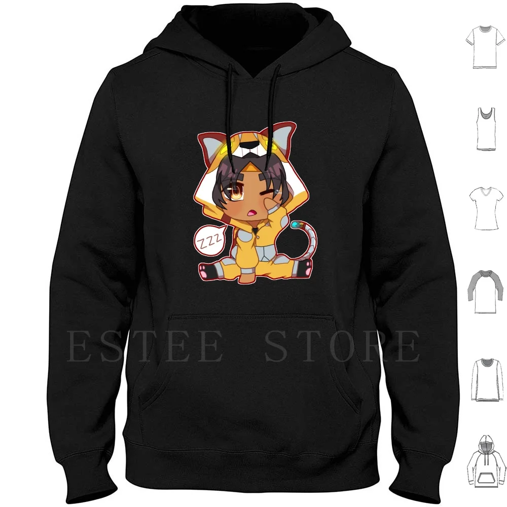 Chibi Voltron Onesie-Hunk Felpe Voltron Pidge Green Lion Tron Green Chibi Lion Cute Voltron Joe Shiro Lance
