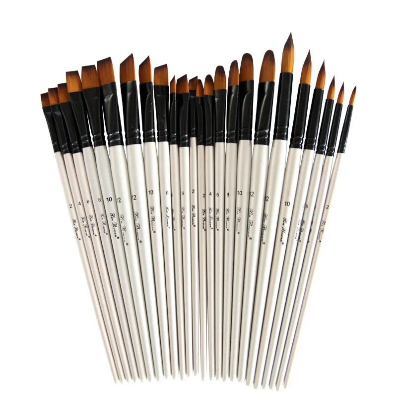 6PCS/Set gouache paint brush set special brush for artist oil painting works for drawing graffiti art stationery