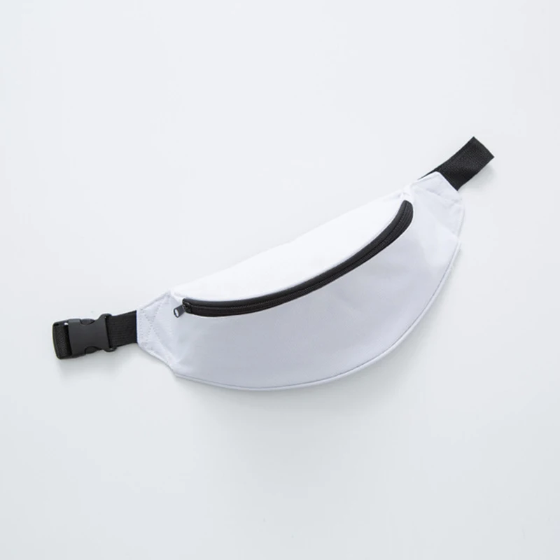 White Waist pack Женская поясная сумка, розовая поясная сумка, сумка на плечо в стиле хип-хоп, вместительная сумка формы «банан», унисекс, поясная сумка, спортивные сумки через плечо - Цвет: White Waist pack