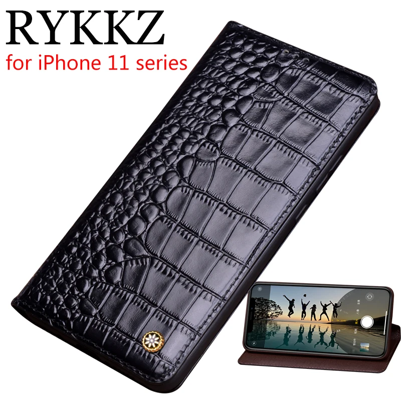 Чехол из натуральной кожи с откидной крышкой для Apple iPhone 11 Pro максимальный чехол