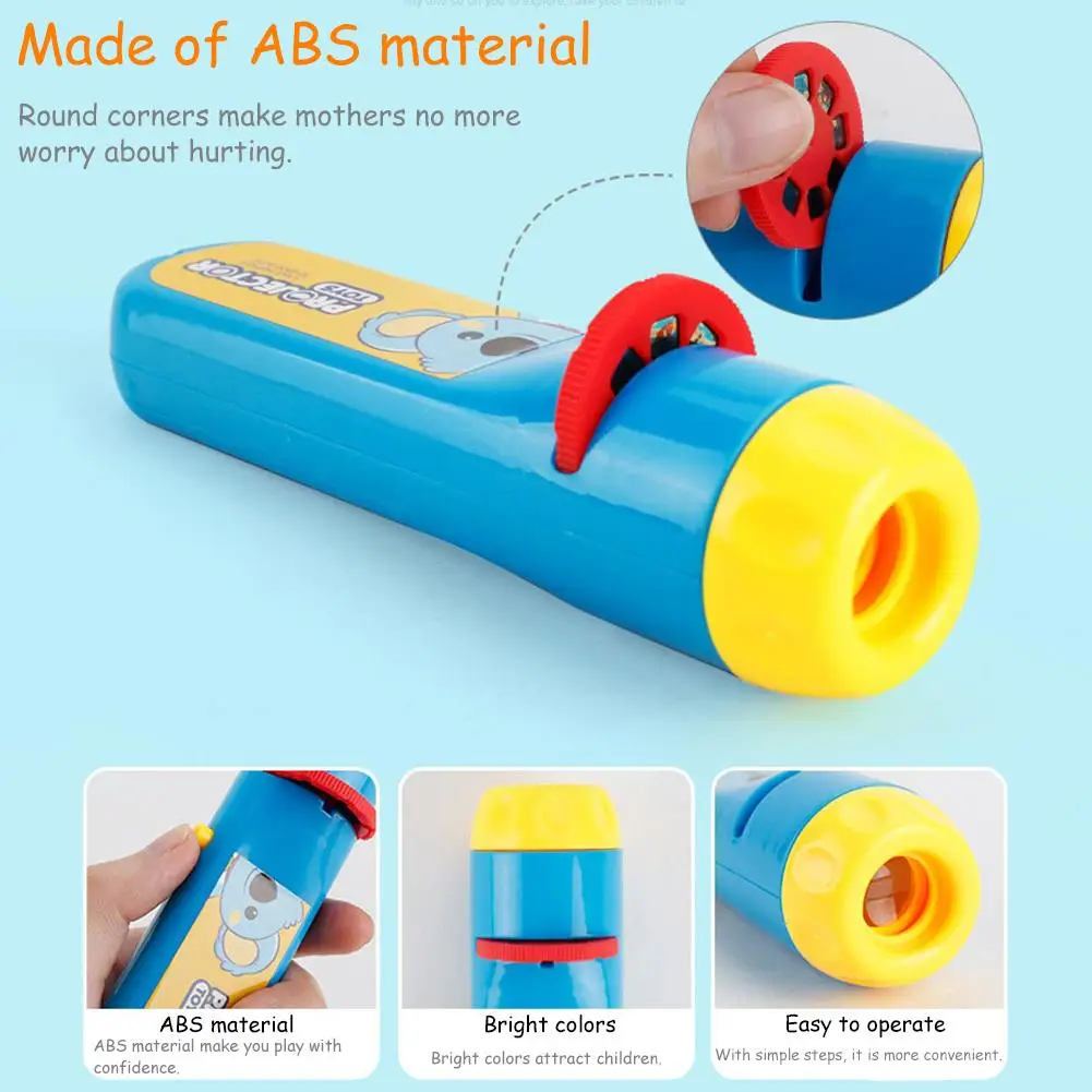 Проектор фонарик экологичный материал Богатые изображения животных интеллект культивирование фонарик для малышей
