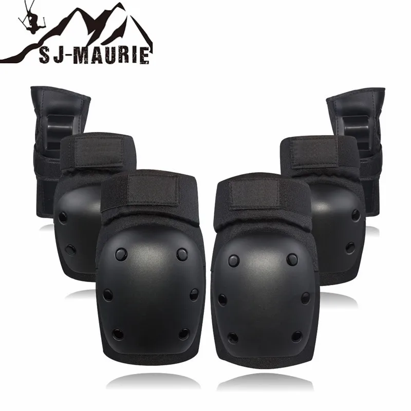 

SJ-MAURIE 6pcs/set Adult Kids Skating Protective Gear Elbow Knee pads wristguard Cycling Roller Skateboard Ice Skating Protector