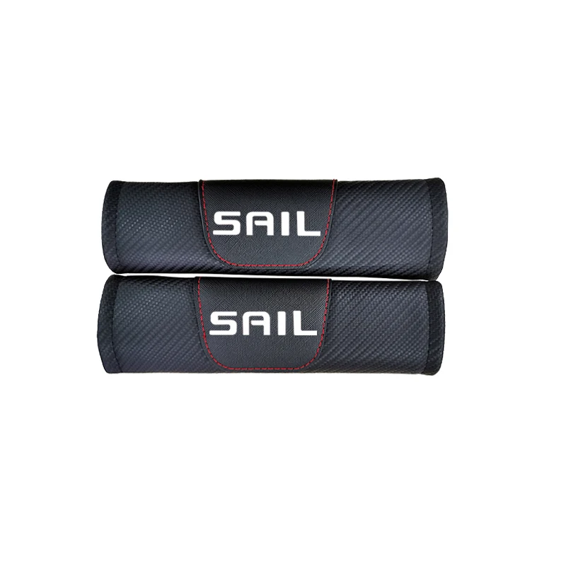 Для Chevrolet Sail 2 шт карбоновая волоконная кожаная накладка для ремня безопасности автомобиля Авто Ремень безопасности Наплечная накладка автомобиля Стайлинг автомобиля аксессуары - Название цвета: style 1