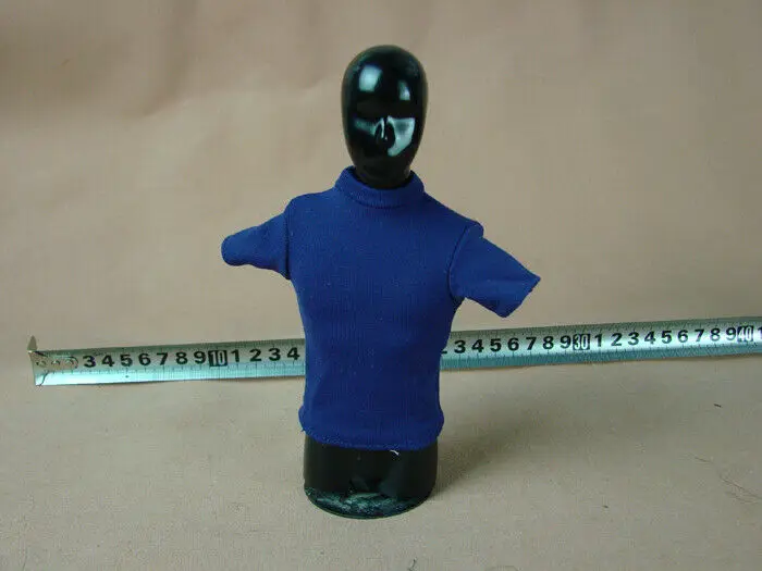 

1:6 Scale Blue short-sleeved T-shirt For 12" Male Body Doll