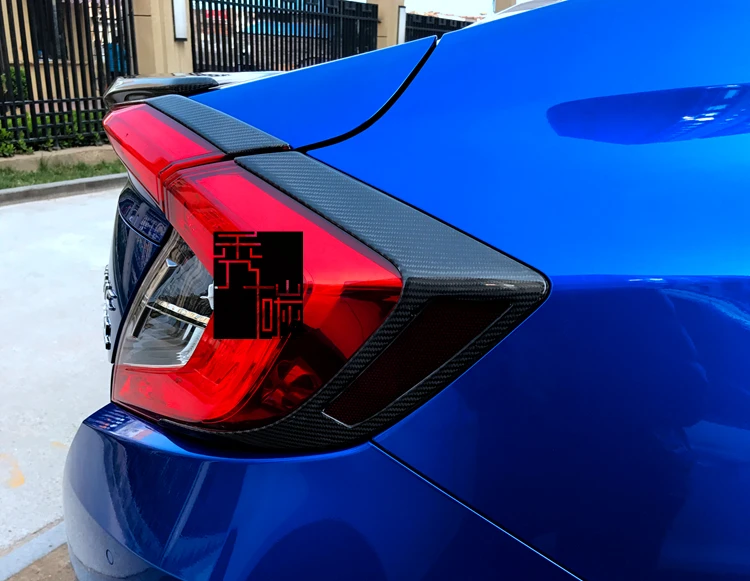 Подходит для HONDA Для CIVIC углеродного волокна задний фонарь для бровей