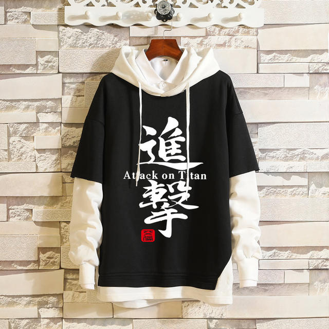 ATTACK ON TITAN THEMED PULLOVER HOODIE (15 VARIAN)