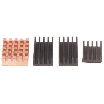 

1pcs Copper Heat Sink and 3 pcs Aluminum Heat Sink For Raspberry Pi 4B
