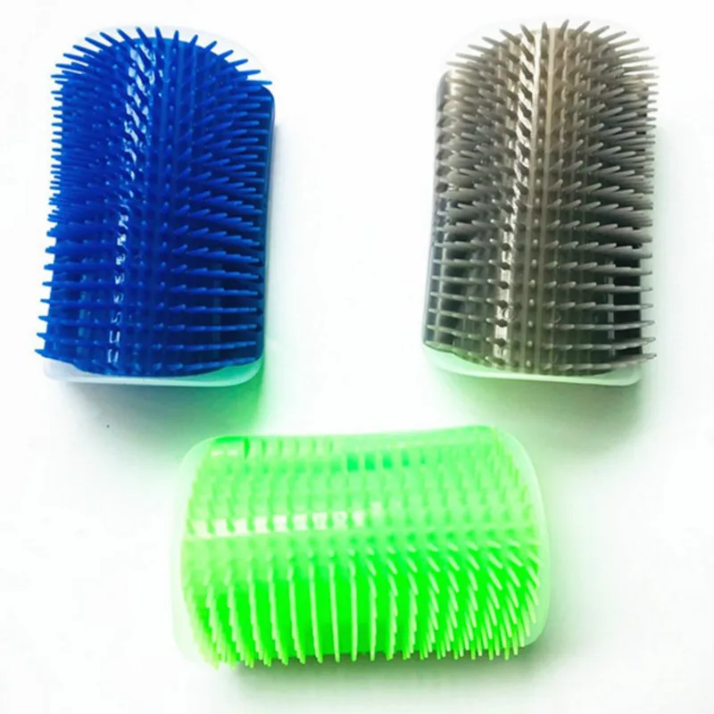 3@# 1Pcs Cat Rendangle Brush for Long Hair Squeaky fade Massage Comb Comfortable Self Grooming Free Hand Wall Toy Cats | Дом и сад