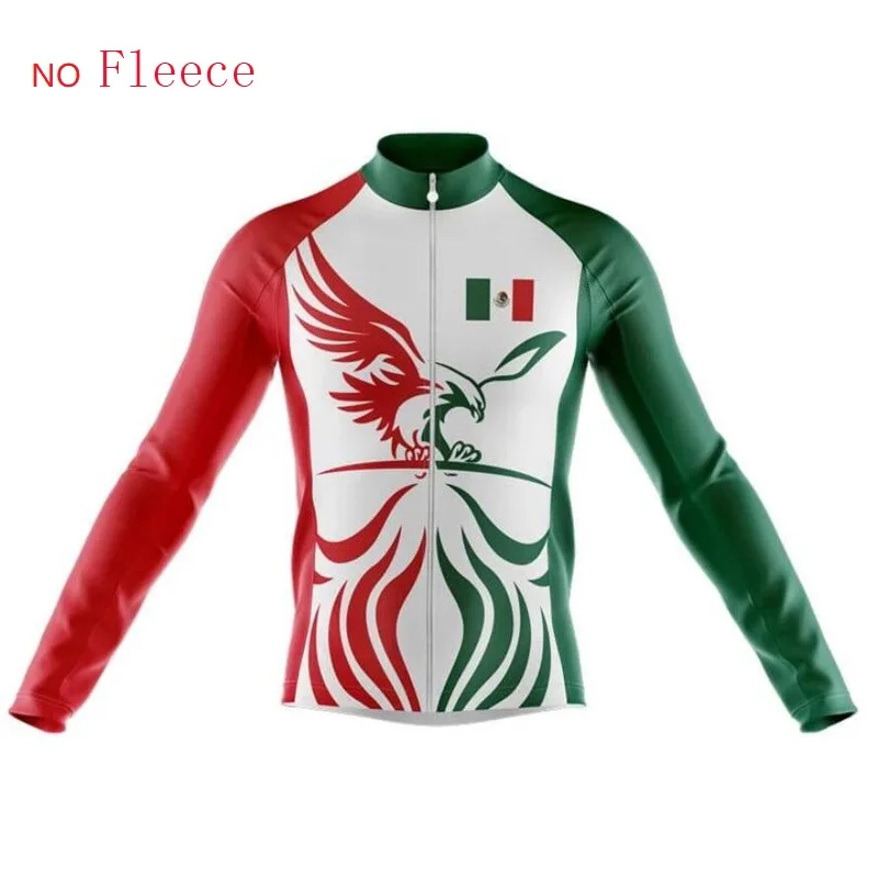 Новая Мехико команда мужчин Велоспорт Джерси с длинным рукавом зима флис и без флис велосипедная одежда горный гоночный велосипед Одежда Майо