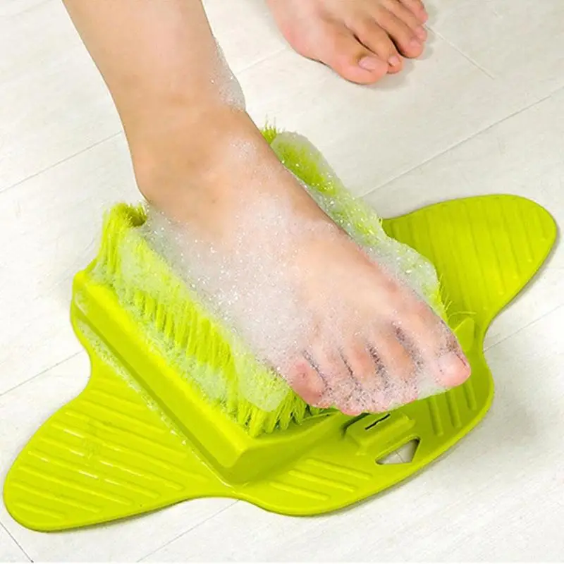 Массажная щетка для ног для взрослых, Ванна, Душ, Отшелушивание ног, скруббер для ванной комнаты, аксессуары для чистки ног