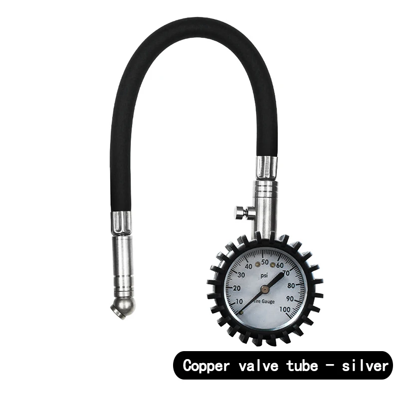Copper valve tube Автомобильный манометр для шин 0-60 фунтов/кв. дюйм, высокомощный манометр для грузовых автомобилей, манометр для шин, манометр для автомобилей - Цвет: Copper valve tube