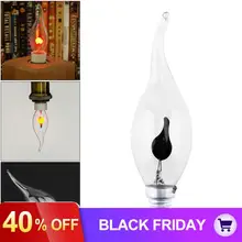 220 В 1 Вт C35 E14 пламени лампы Эдисона Винтаж Ретро энергосберегающая лампа накаливания светильник для рождественского праздника украшение лампы